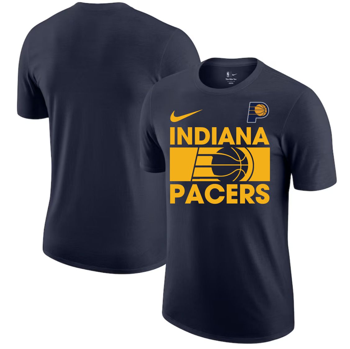 Men 2025 NBA Indiana Pacers Drak Blue Nike T shirts style 1